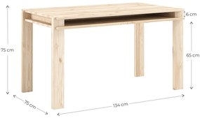 Jedálenský stôl z borovicového dreva 75x134 cm Tuck – Karup Design