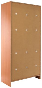 Drevená šatníková skrinka Visio - 6 boxov, 90 x 45 x 185 cm, cylindrický zámok, buk