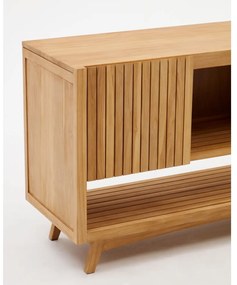 Nízka skrinka pod umývadlo z teakového dreva v prírodnej farbe 140x80 cm Kuveni – Kave Home