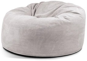 Svetlosivý menčestrový sedací vak Om 135 – SLOWDOWN