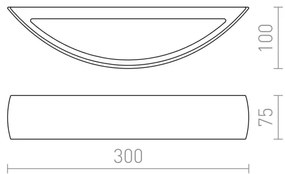 RED - Design Rendl - R10266 - Nástenné svietidlo CRESCENT R7s/80W/230V