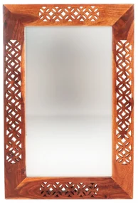 Zrkadlo Mira 60x90 indický masív palisander Svetlomedová