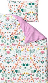 Krepové obliečky do postieľky Renforcé LUNETTA ružové Rozmer obliečky: 45 x 65 cm | 90 x 140 cm