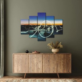 Obraz - pohľad na oblohu zo strechy (150x105 cm)
