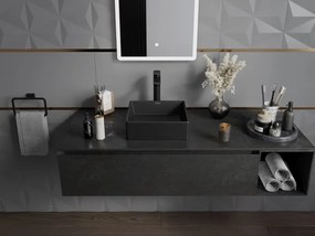 Mexen Goya, umývadlo na dosku 35 x 35 cm, čierna matná, 22183585