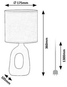 Rabalux 74070 stolná lampa Sylira, biela