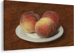 Obraz - Henri Fantin-Latour, Three Peaches on a Plate, reprodukcia (90x60 cm)