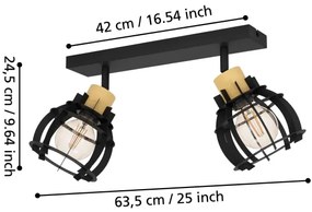Eglo 43927 - Bodové svietidlo STILLINGTON 2xE27/40W/230V