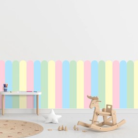 PIPPER. Textilná samolepiaca tapeta - Oblúk - Pastelová farba Veľkosť: 100 cm