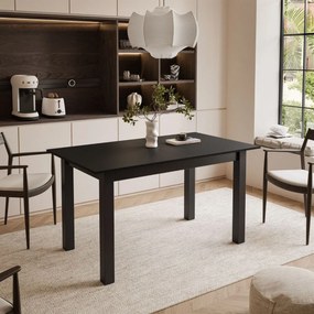 ROZKLADACÍ JEDÁLENSKÝ STÔL DANILO ČIERNY + ČIERNE NOHY 140 / 195 cm