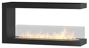 InFire - Rohový BIO krb 100x50 cm 3kW obojstranný