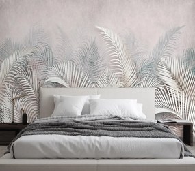 Gario Fototapeta Palmové listy sivé Materiál: Vliesová, Rozmery: 250 x 175 cm