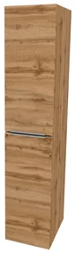 Mereo, Mereo Mailo, kúpeľňová skrinka vysoká 170 cm, chróm madlo, Multidecor, Dub Wotan, MER-CN594LPDWOT
