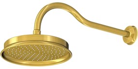 STEINBERG 350 horná sprcha 1jet, priemer 225 mm, so sprchovým ramenom 400 mm, kartáčované zlato, 3501680BG