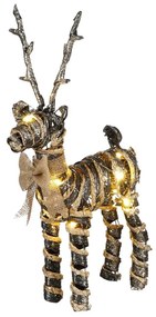 LED svetelná dekorácia sob, napájanie: batériové, teplá biela, výška: 38 cm