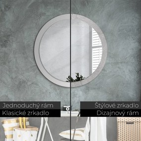 Okrúhle ozdobné zrkadlo na stenu Šedý cement fi 90 cm
