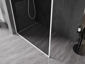 Mexen, Mexen Kioto-XF sprchová stena s rámom 160 x 202 cm, grafit 10 mm, biela - 800-160-104-20-40-X