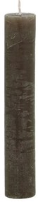 Hnedá úzka krátka sviečka Short dinner coffee - Ø 2*11cm / 4h