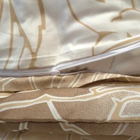 Obliečky bavlnené Fatima hnedá TiaHome - 1x Vankúš 90x70cm, 1x Paplón 140x200cm