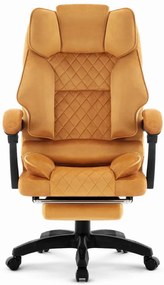 Ergonomická kancelárska stolička HC-1031 s podnožkou - horčicovo-žltá