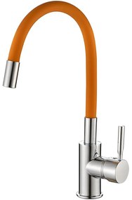 Flexibilná drezová batéria oranžová Samba M7179O