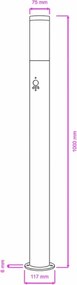 BRILAGI - Vonkajšia lampa so senzorom ELIA 1xE27/20W/230V IP44 100 cm chróm