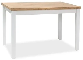 Jedálenský stôl Adam 120 x 68 cm, dub lancelot / biela