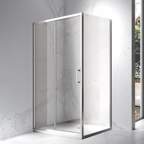 BPS-koupelny Obdĺžnikový sprchovací kút HYD-OK103A 100x80 chróm/transparent + vanička HYD-OSV-ST03A biela