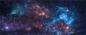 Obraz - Nočná obloha (120x50 cm)