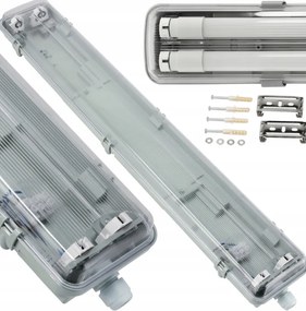 SADA Hermetické svietidlo s reflektorom 120cm 36W 5760lm 6500K + 2x LED žiarivky