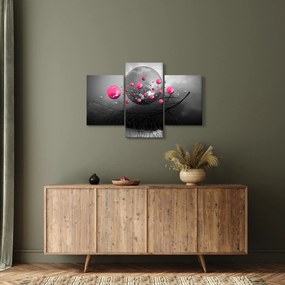 Obraz ružových abstraktných gulí (90x60 cm)