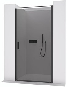 CERANO - Sprchové krídlové dvere Porte L/P - 8 mm - čierna matná, grafitové sklo - 100x195 cm, CER-CER-8050BD7247