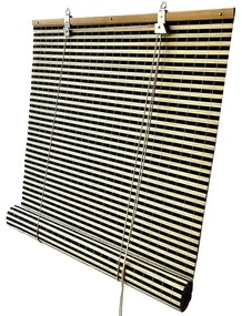 Čierna/v prírodnej farbe bambusová roleta 200x160 cm Vela – Gardinia