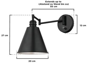 Westinghouse 61254 - Nástenná lampa TROCADERO 1xE27/60W/230V