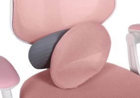 Detská otočná stolička Neoseat JUNI 009 s podnožou — látka, ružová