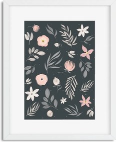 Séria 2 rámovaných obrazov 43x53 cm - Ružové kvety
