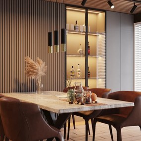 Nástenné svietidlo Loopez, 1x čierne kovové tienidlo, g