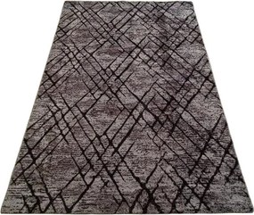 HU Sivý koberec Plush Deluxe Tmavy-mramor Rozmer: 60x100 cm