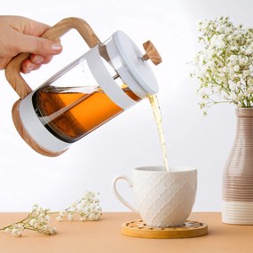 Orion Sklenená kanvica/french press Whiteline 1 l, 1 l