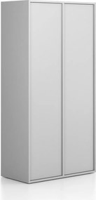 Šatníková skriňa FRAME, 2 oddiely, 872 x 450 x 1735 mm, PUSH-lock, sivá