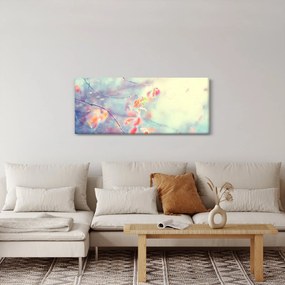 Obraz - Lístky v ľade (120x50 cm)