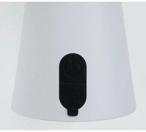 Stolná vonkajšia prenosná LED lampa Boise, biela, USB, 15 x 17 cm, plast