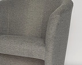 Kreslo Boston, šedá látka