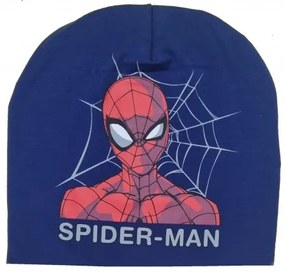 Setino - Chlapčenská / detská prechodová jesenná / jarná čiapka Spiderman Marvel - modrá 52