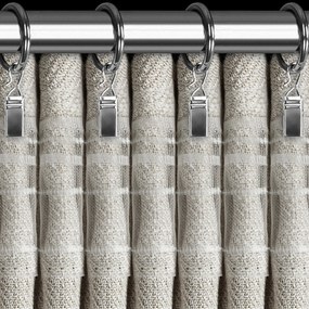 ZÁVES NA PÁSKE LEYA 140X270 CM TMAVOBÉŽOVÁ