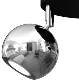 Bodové svietidlo COMET 3xGU10/8W/230V čierna/lesklý chróm