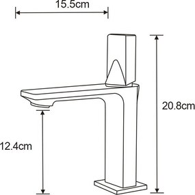 Mexen Crux umývadlová batéria, zlatá, 744400-50