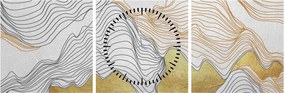 Obraz - Dekor III. (s hodinami) (90x30 cm)