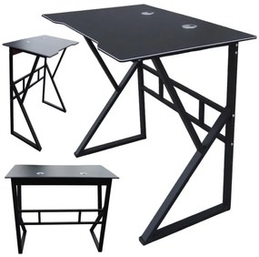 Počítačový stôl v čiernej farbe