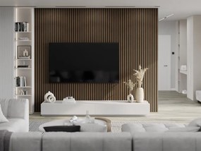 Mexen Lam-F, akustické stenové lamely 275 × 30 cm, plstený podklad 8 mm, technická dyha, orech espresso, S105-275307-3015-019